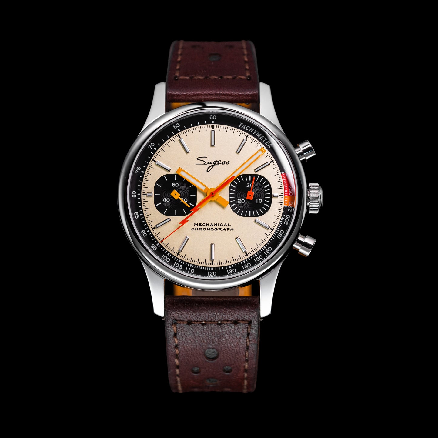 Chrono Heritage S387 Salmon Dial Orange Lightning V2