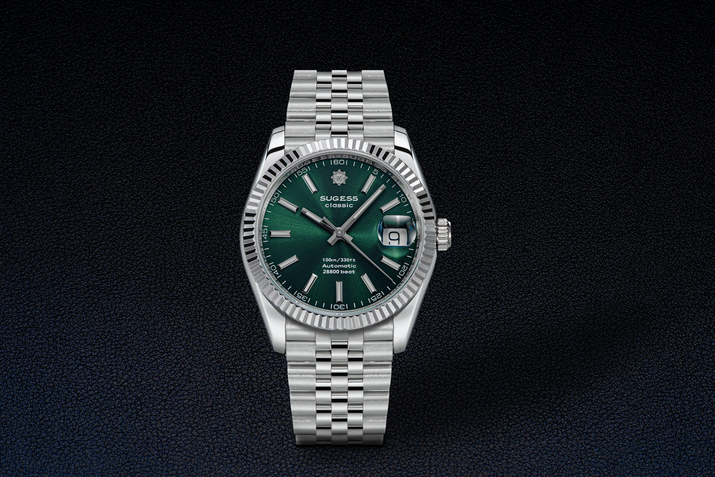 Automatic Classic S447 36mm Green Dial Fluted Bezel Jubilee Bracelet ST2130