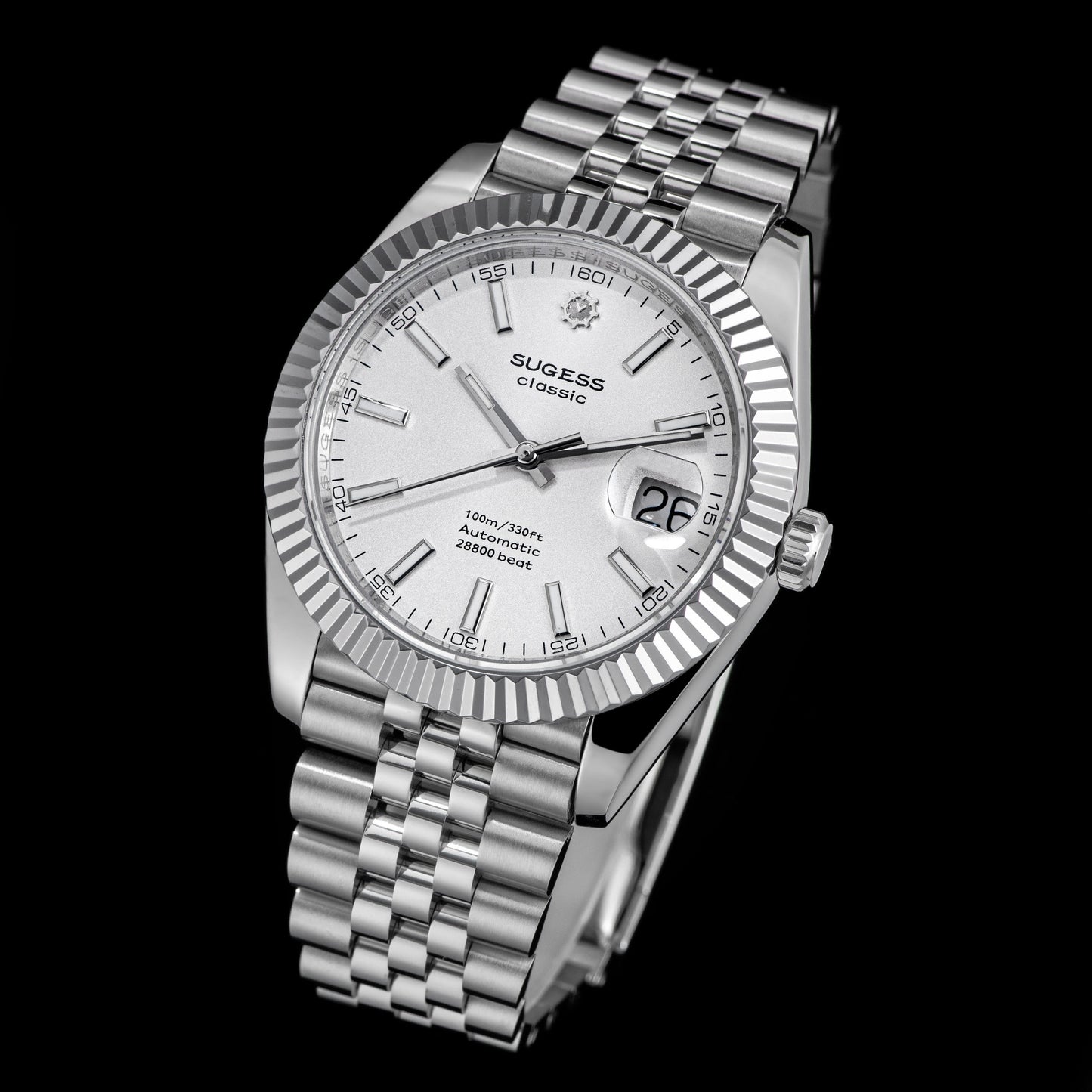 Automatic Classic S448 White Dial Fluted Bezel Jubilee Bracelet ST2130