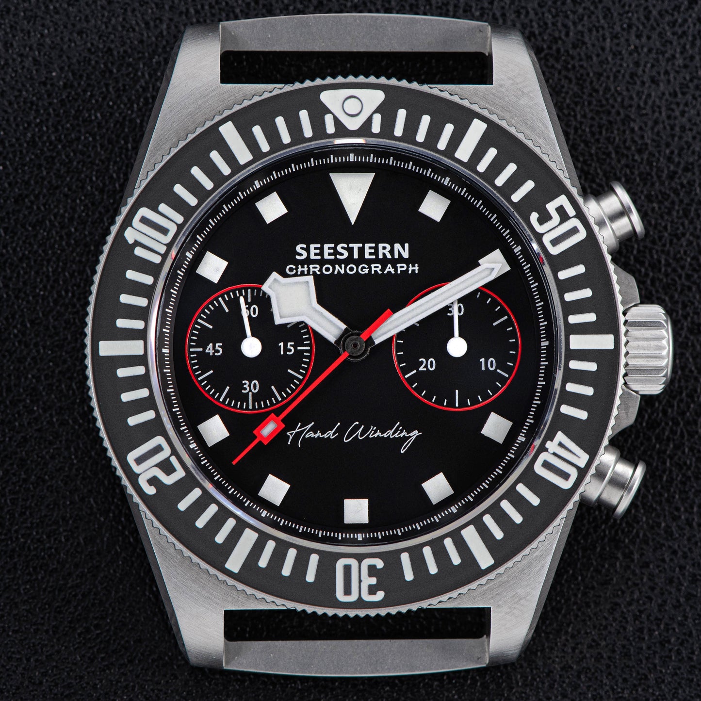 Seestern Chrono S445 Chronograph Black Dial ST19 Movement