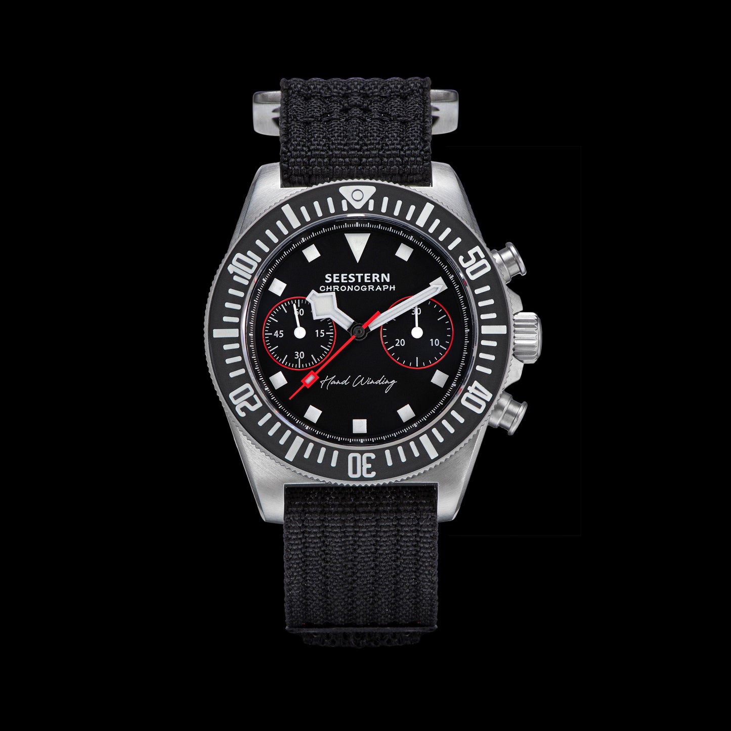 Seestern Chrono S445 Chronograph Black Dial ST19 Movement