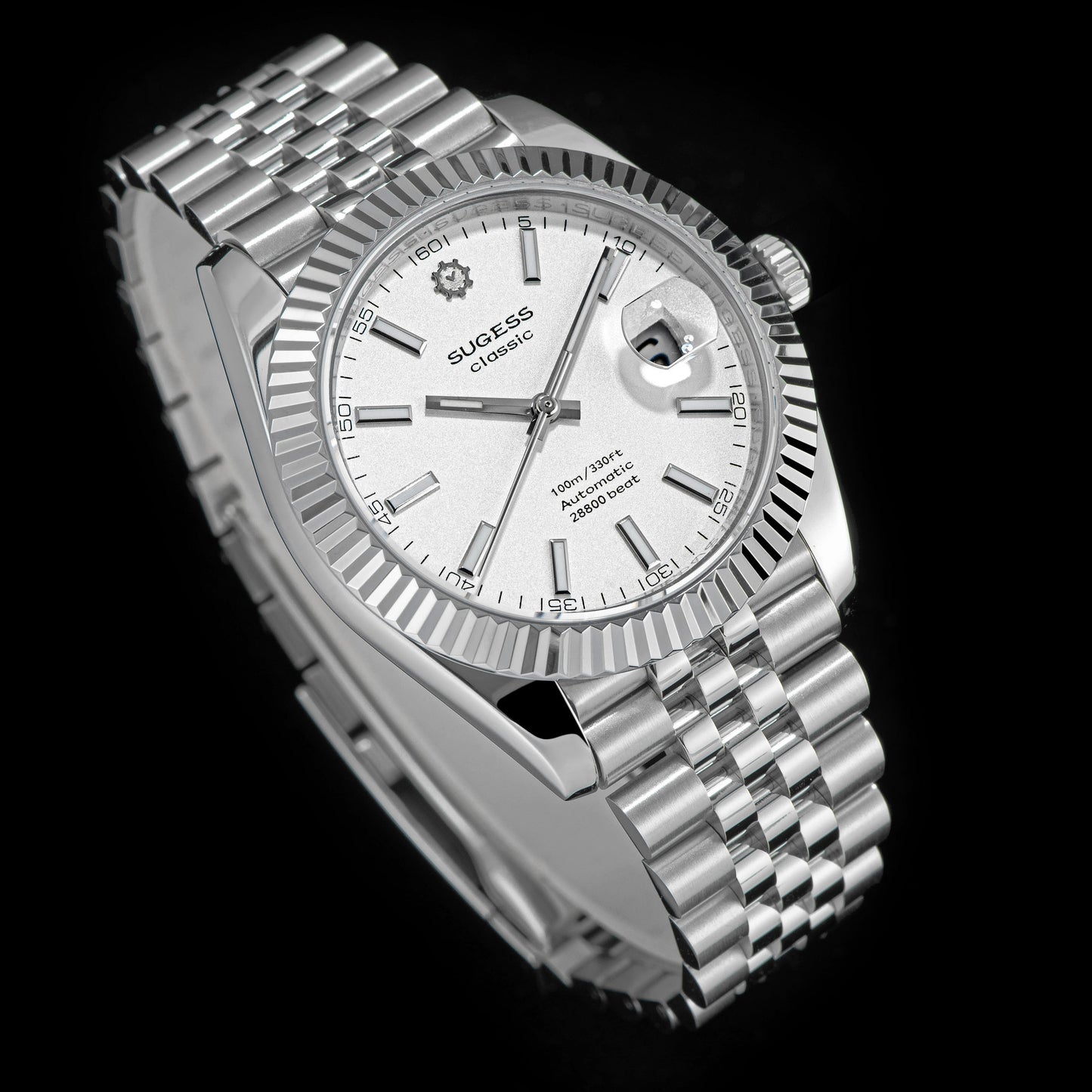 Automatic Classic S448 White Dial Fluted Bezel Jubilee Bracelet ST2130