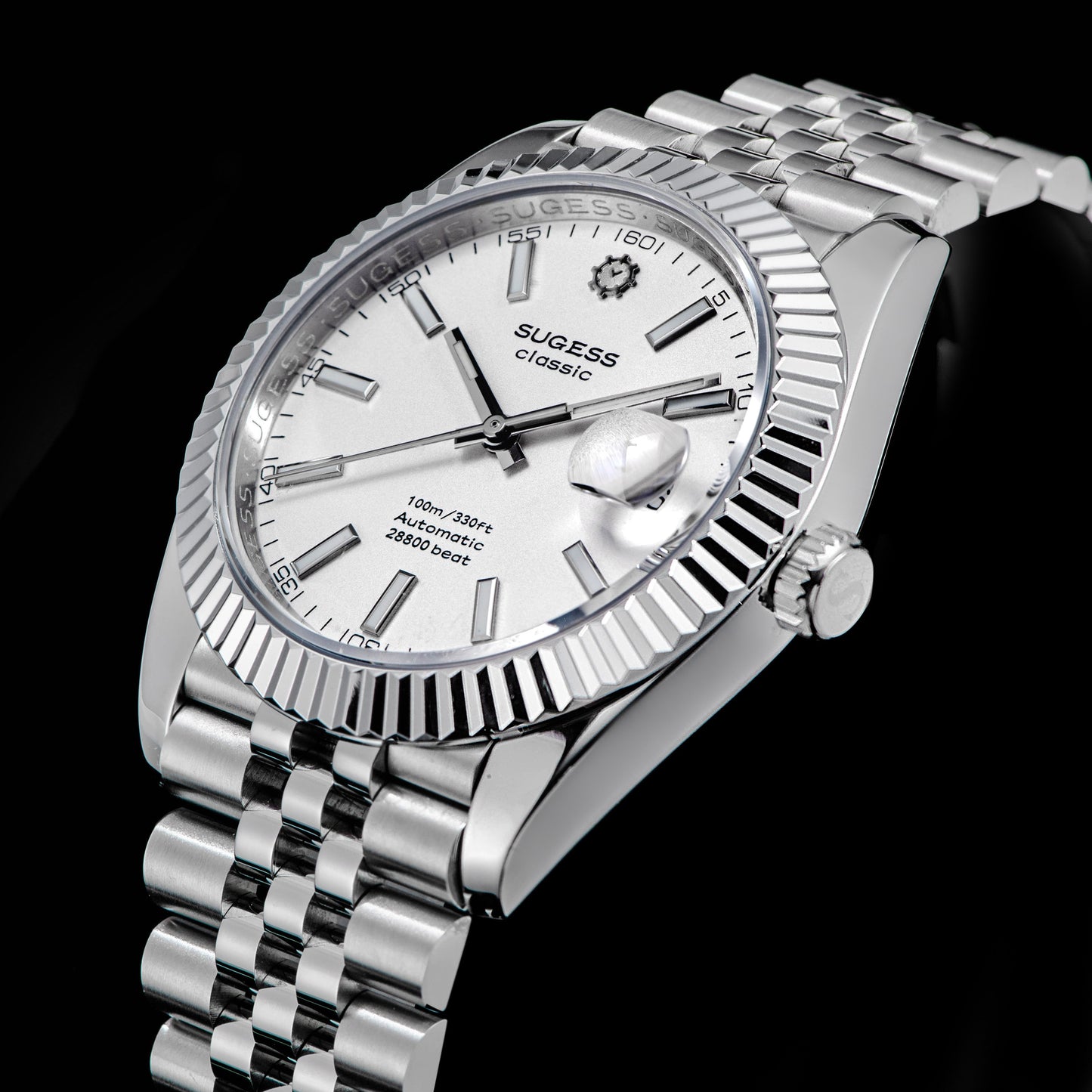Automatic Classic S448 White Dial Fluted Bezel Jubilee Bracelet ST2130