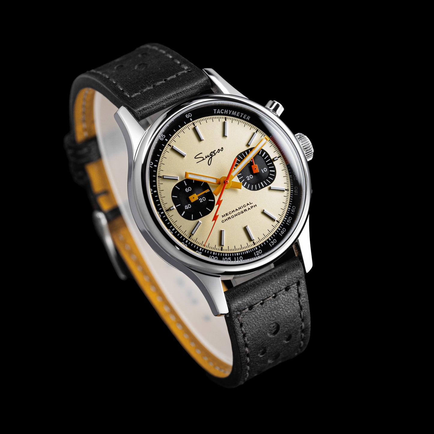 Chrono Heritage S387 Salmon Dial Orange Lightning V2