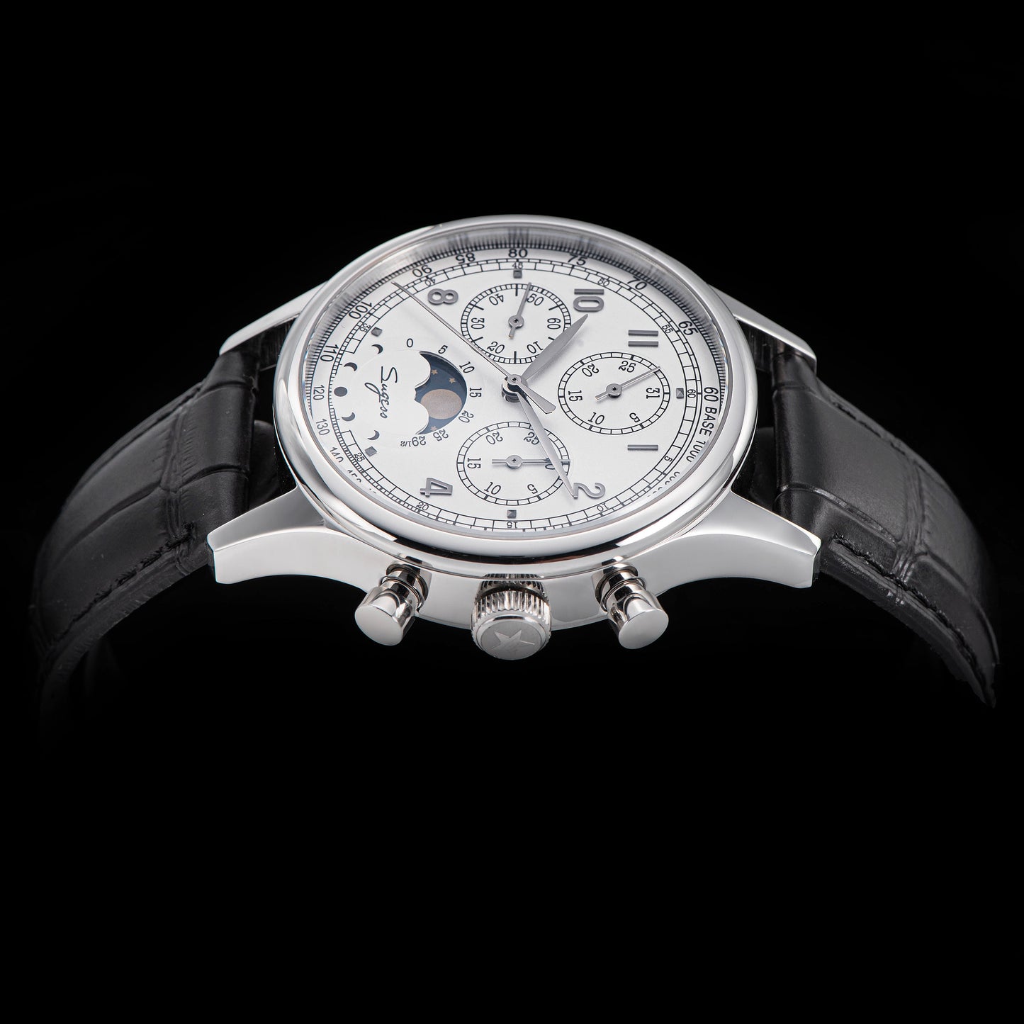 MoonPhase Master S389-2 White Dial Swan Neck Regulator