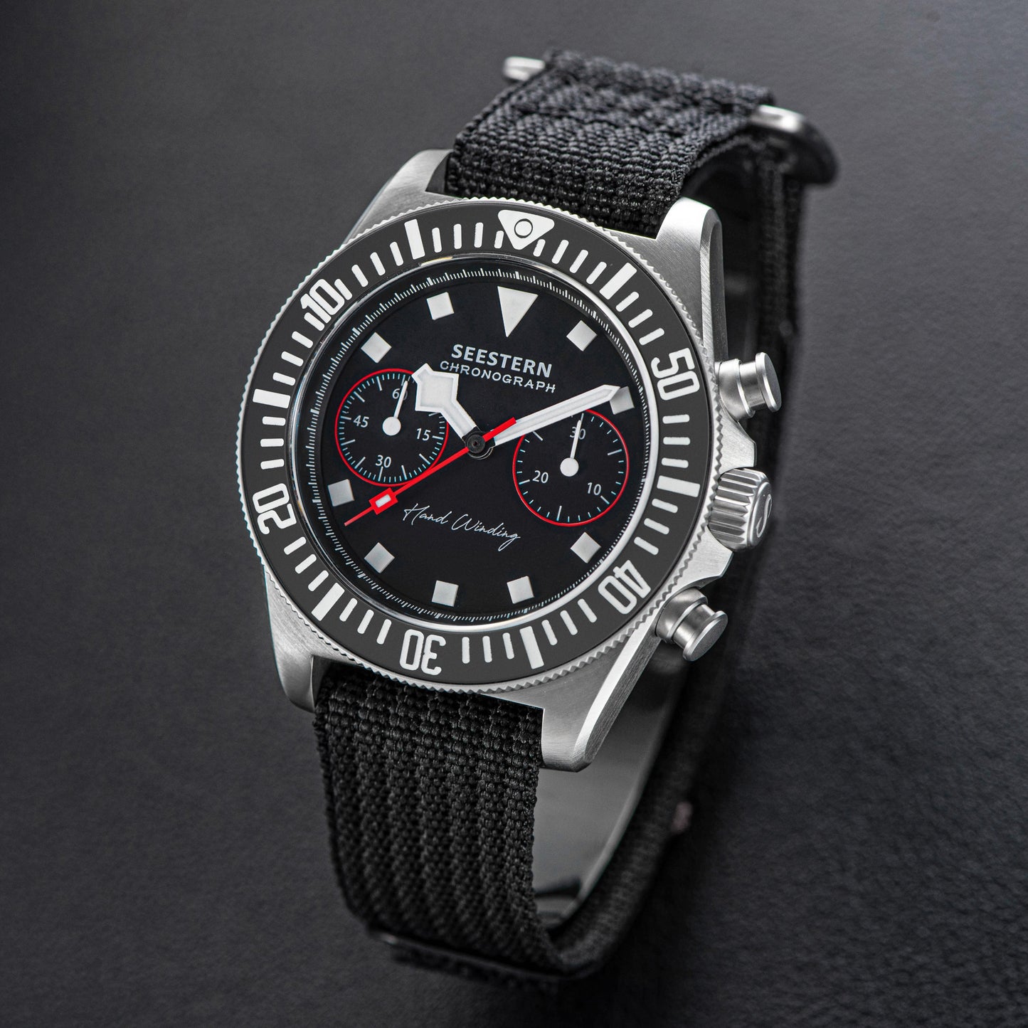 Seestern Chrono S445 Chronograph Black Dial ST19 Movement
