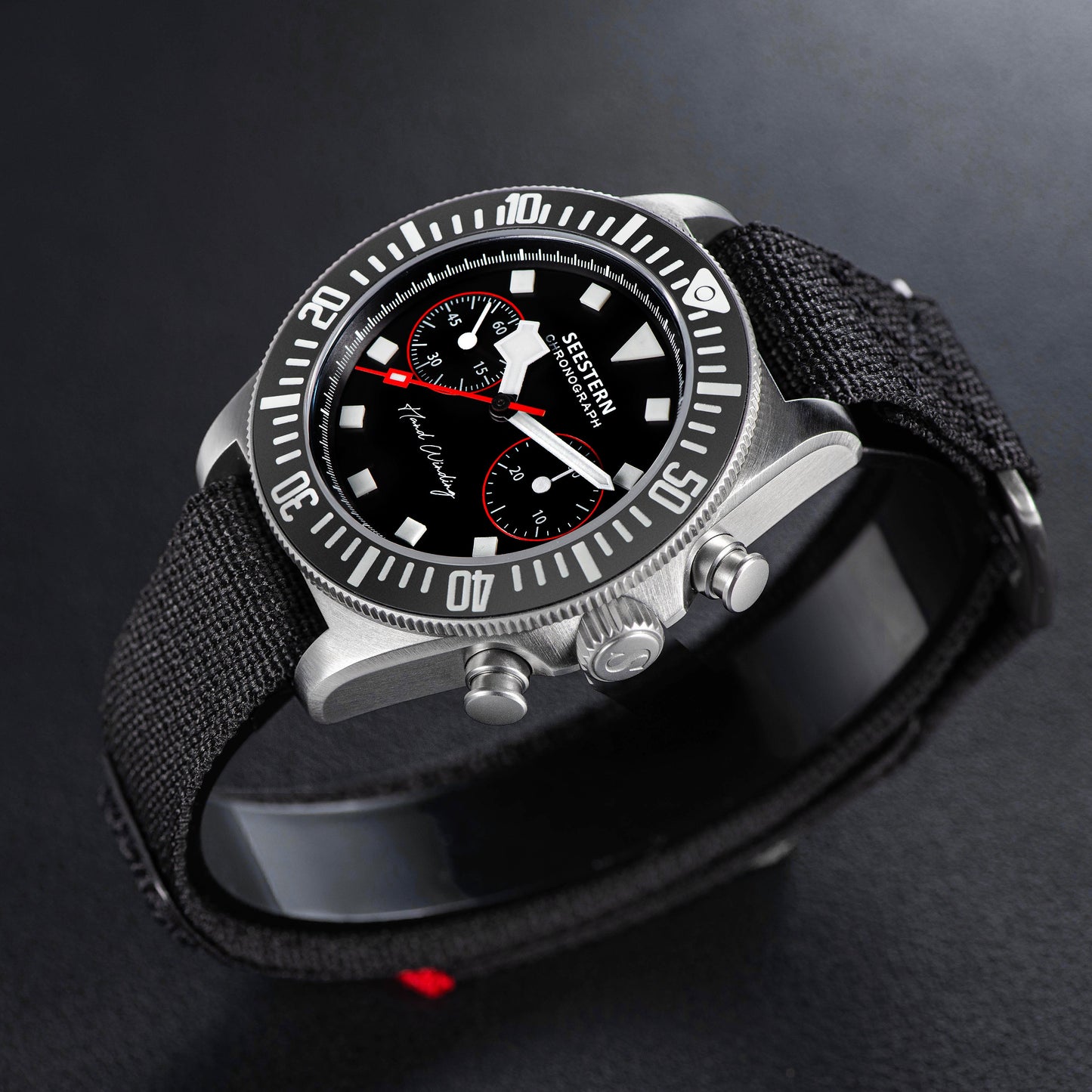 Seestern Chrono S445 Chronograph Black Dial ST19 Movement
