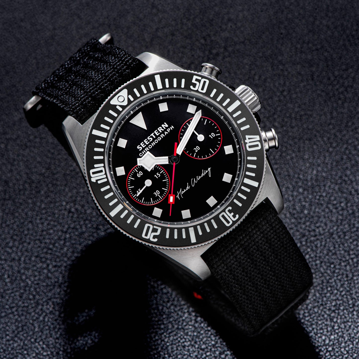 Seestern Chrono S445 Chronograph Black Dial ST19 Movement