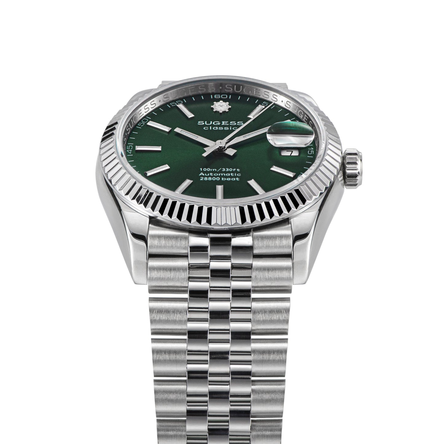 Automatic Classic S447 36mm Green Dial Fluted Bezel Jubilee Bracelet ST2130