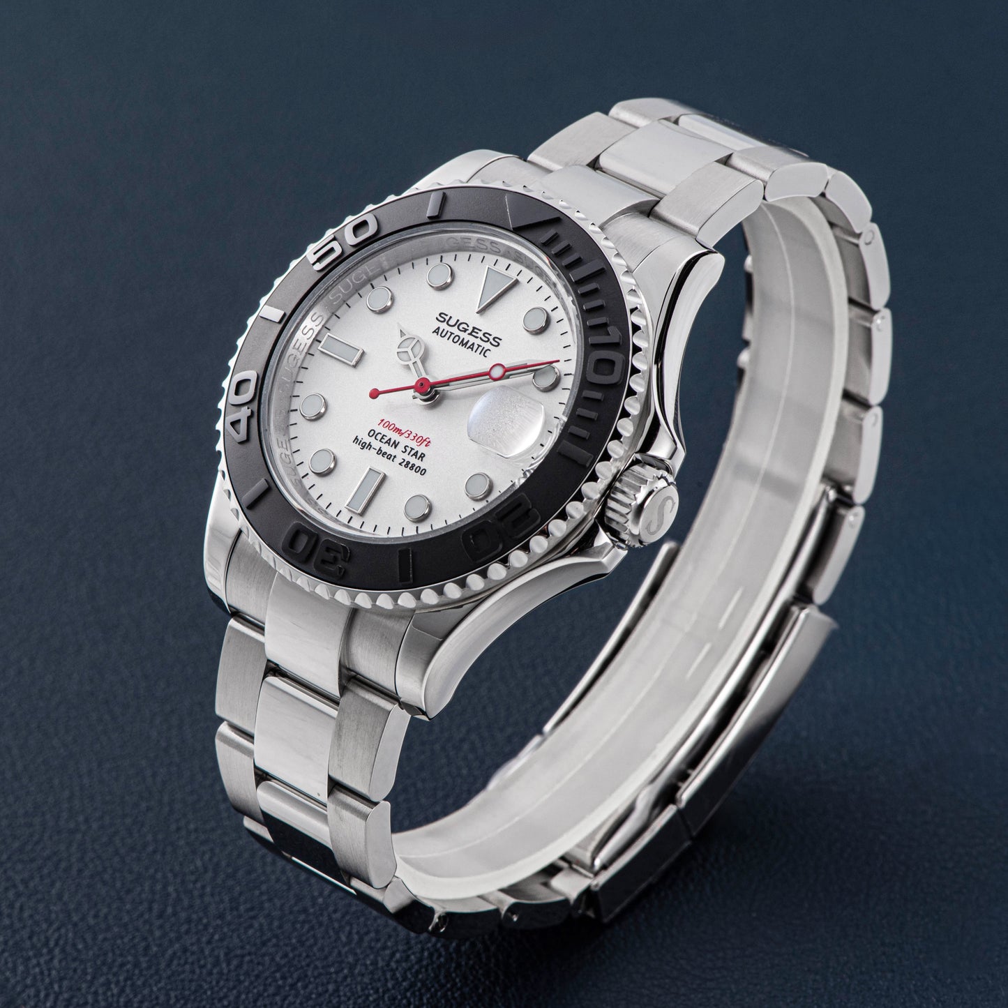 Ocean Star S450 YM Diver Watch ST2130 Ceramic Bezel White Dial Limited Edition