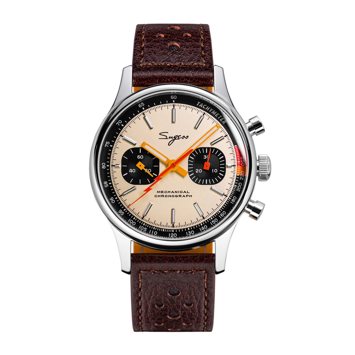Chrono Heritage S387 Salmon Dial Orange Lightning V2
