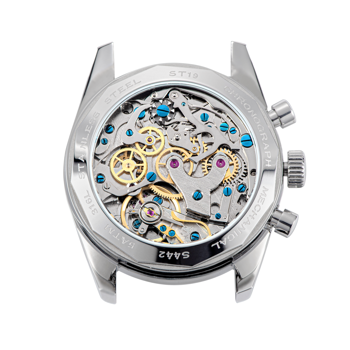 Chrono Heritage 442 Chronograph Special Dial Swan Neck Regulator (Ship From Canada)