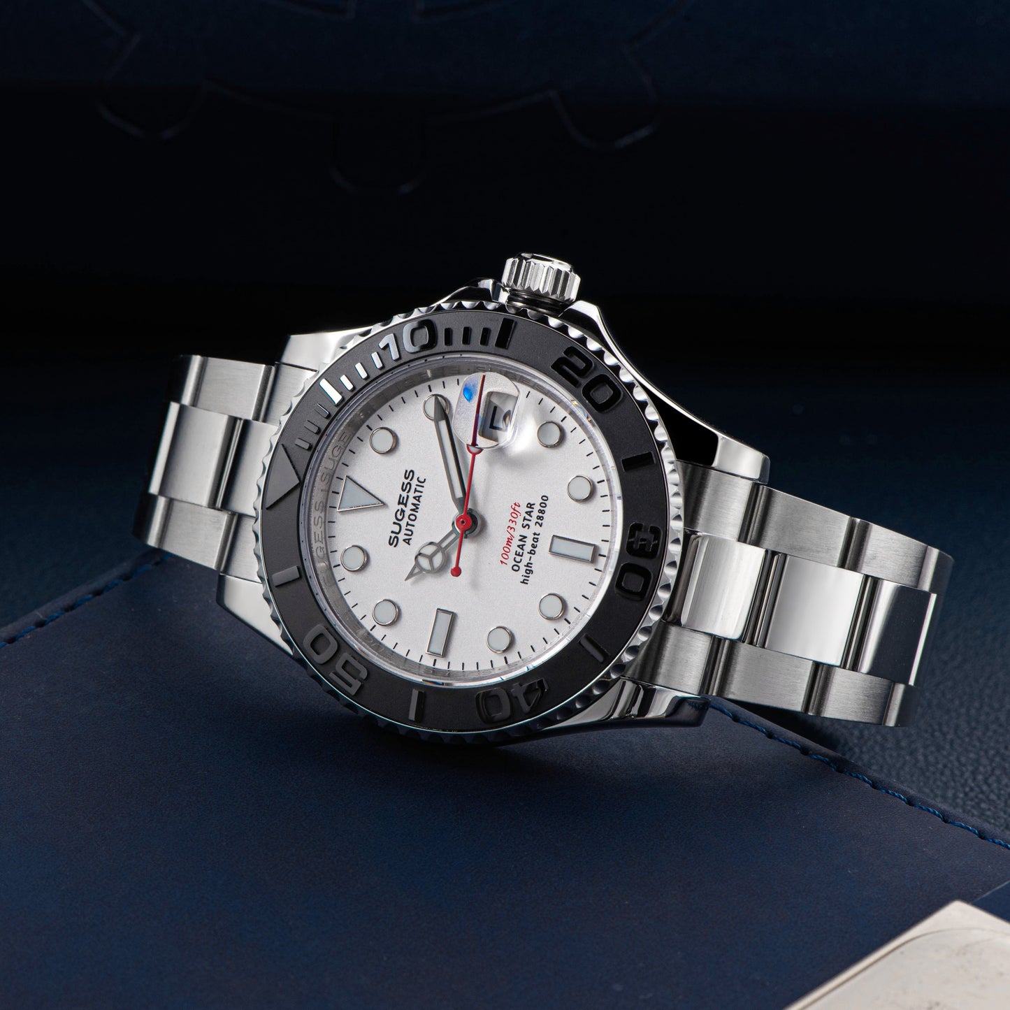 Ocean Star S450 YM Diver Watch ST2130 Ceramic Bezel White Dial Limited Edition