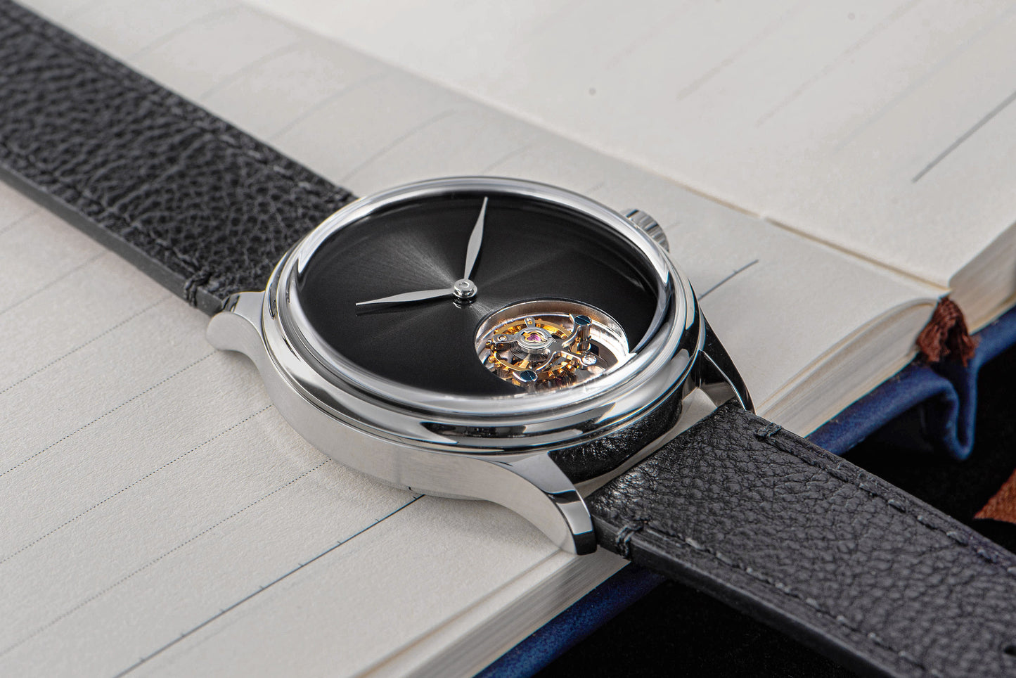 Tourbillon Master S454 Stainless Steel Black Dial