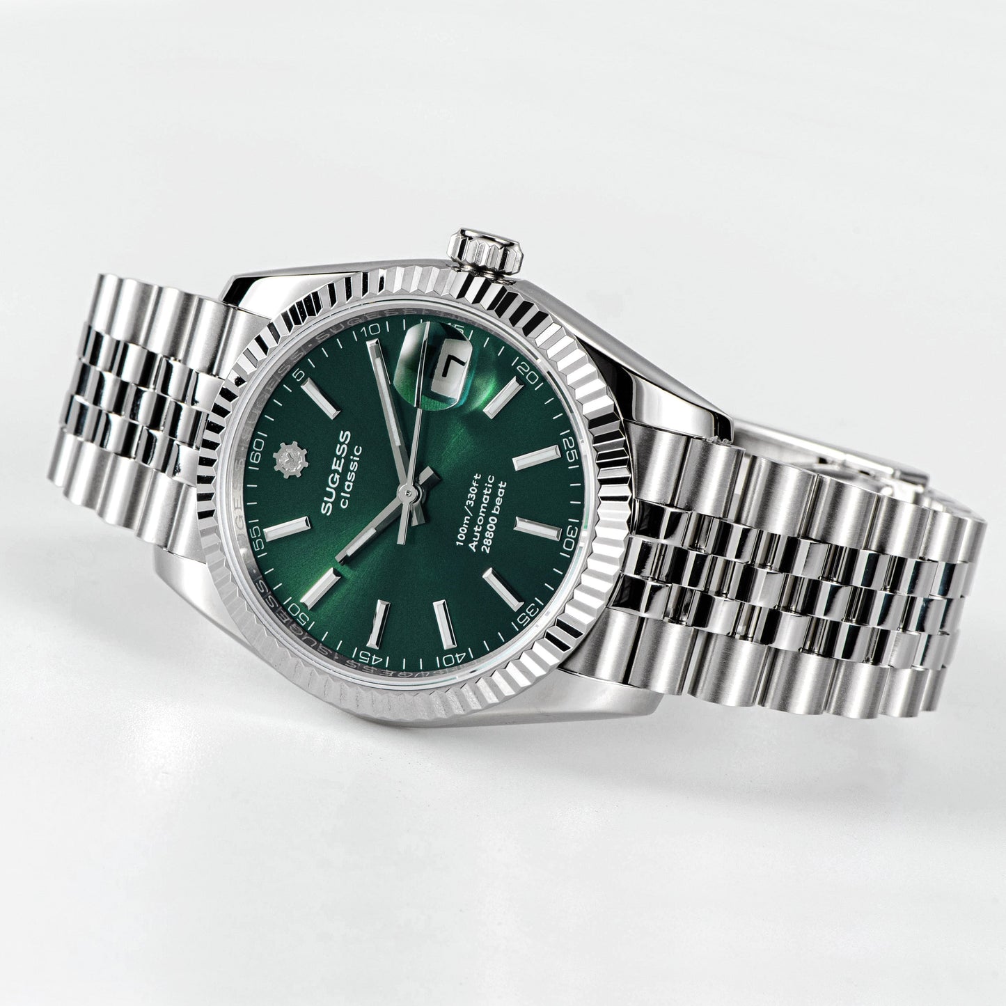 Automatic Classic S447 36mm Green Dial Fluted Bezel Jubilee Bracelet ST2130