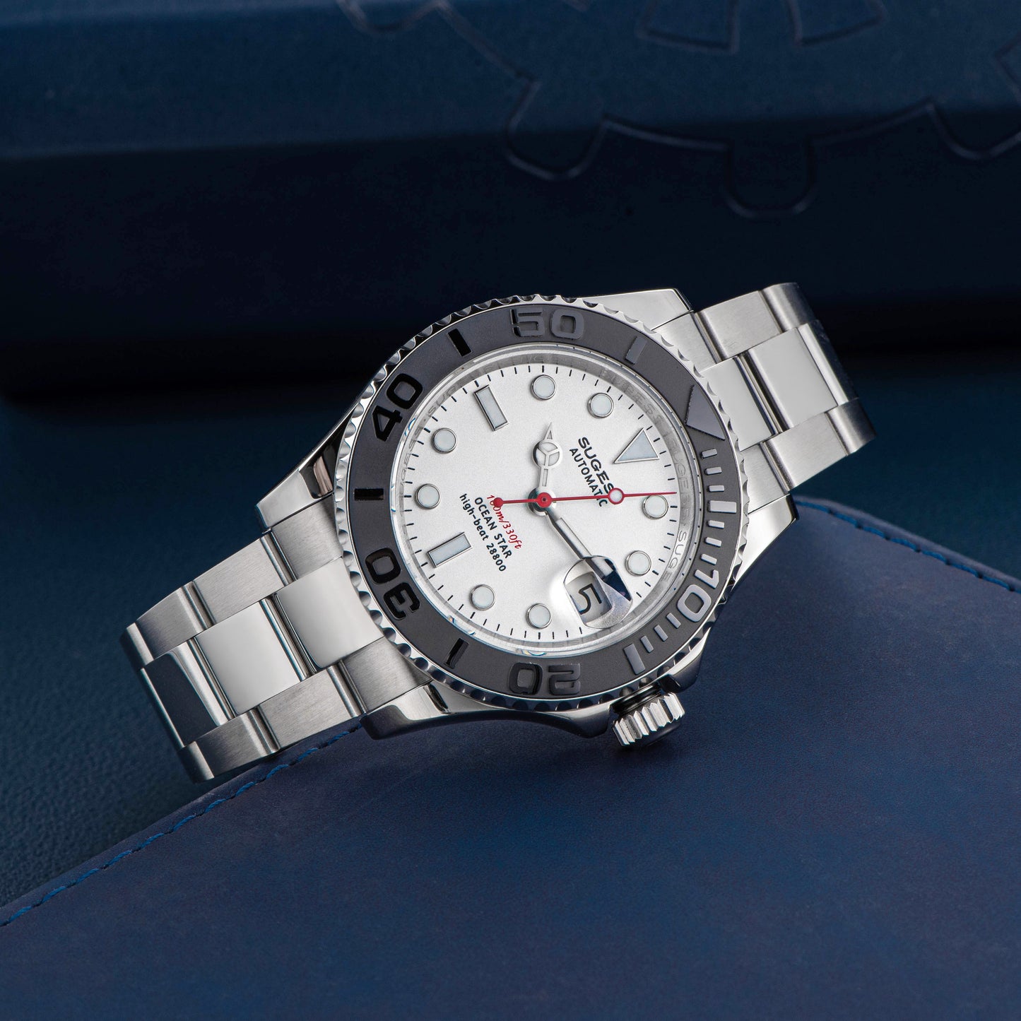 Ocean Star S450 YM Diver Watch ST2130 Ceramic Bezel White Dial Limited Edition