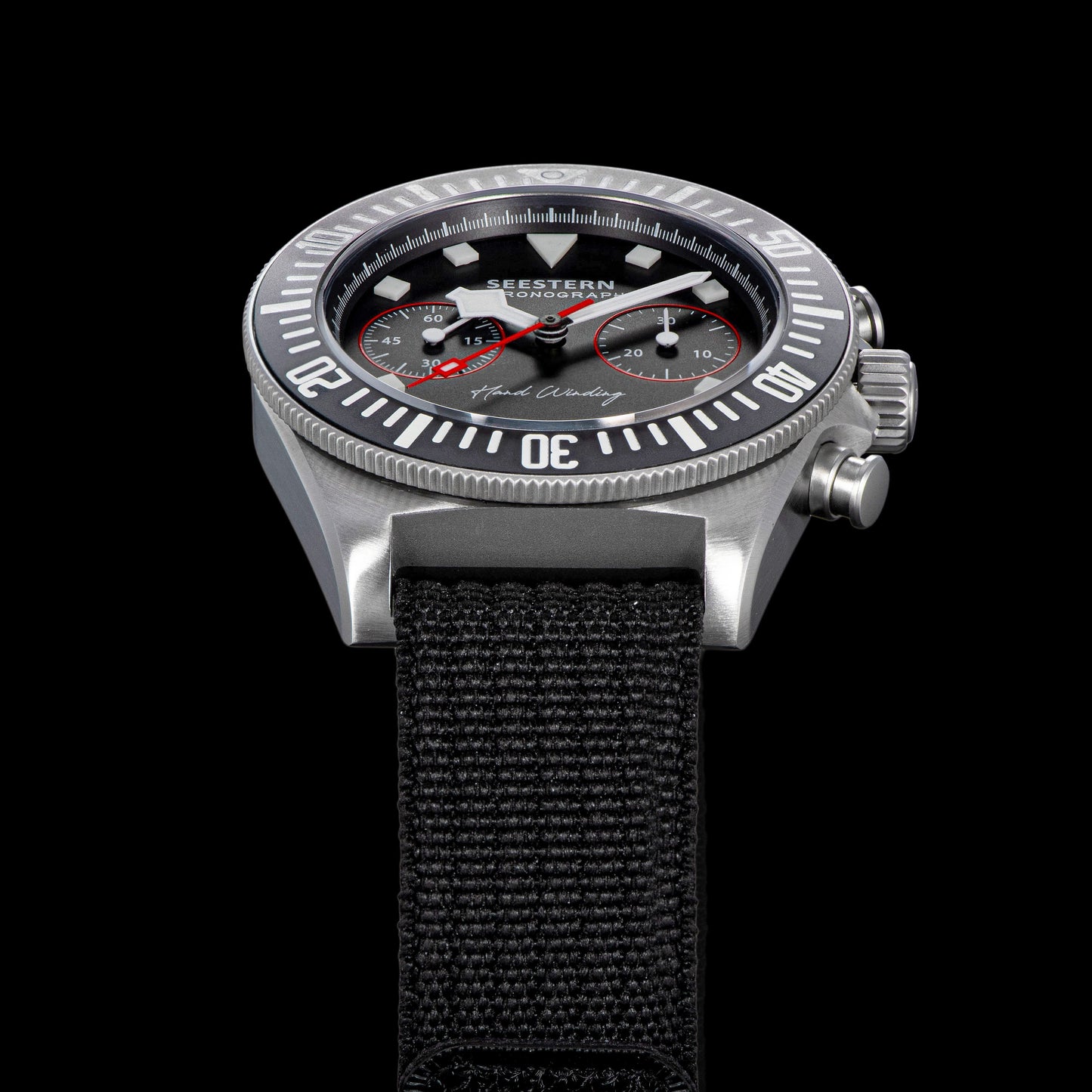 Seestern Chrono S445 Chronograph Black Dial ST19 Movement