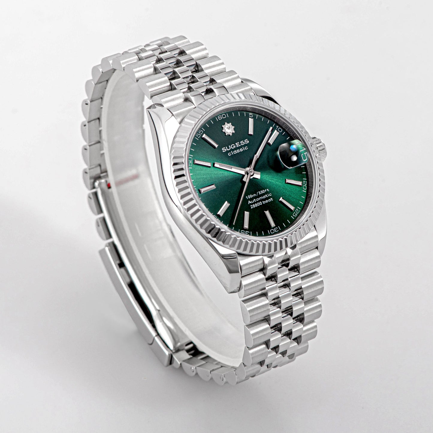 Automatic Classic S447 36mm Green Dial Fluted Bezel Jubilee Bracelet ST2130