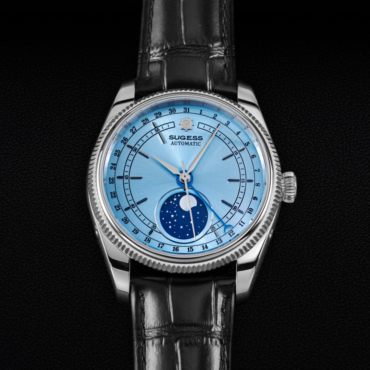 MoonPhase Master S452 Stainless-Steel Light Blue Dial