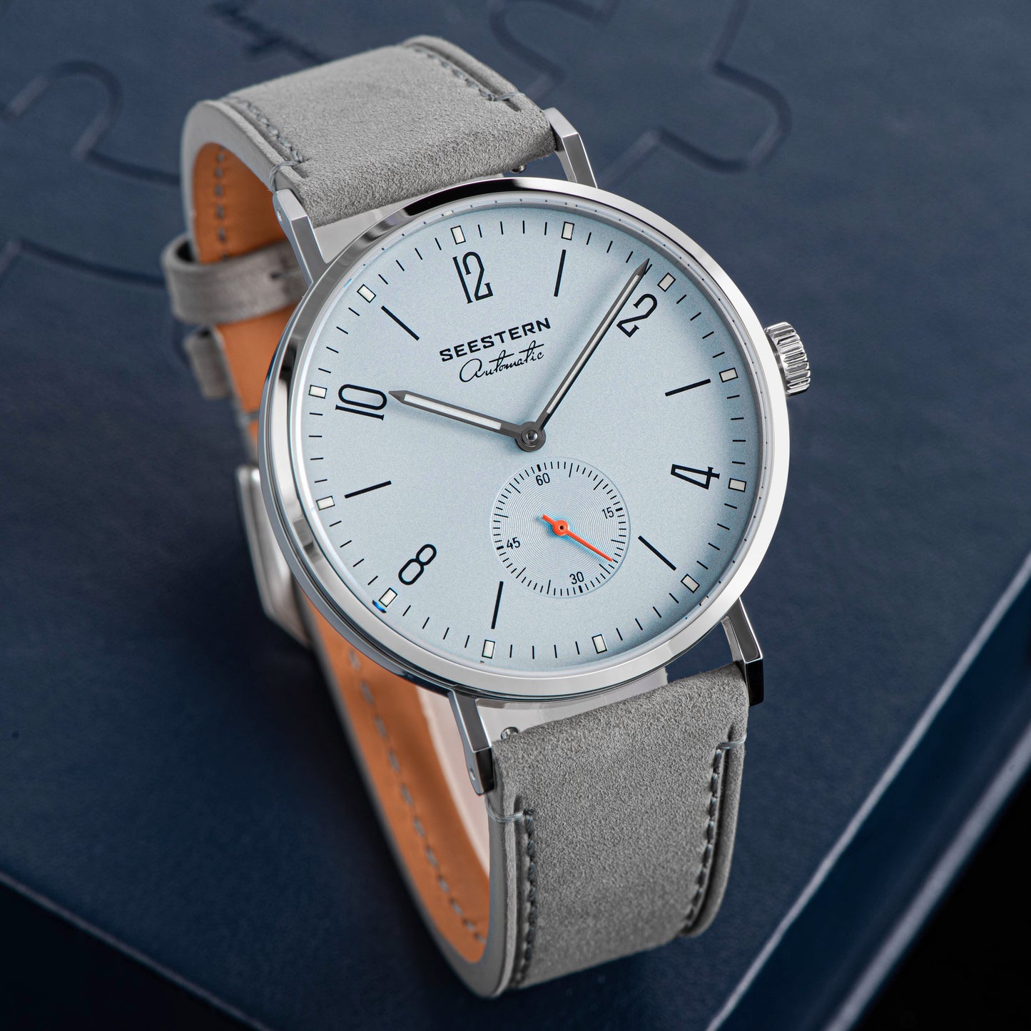 Seestern Automatic S382 38mm Light Blue Dial Classic Automatic Watch