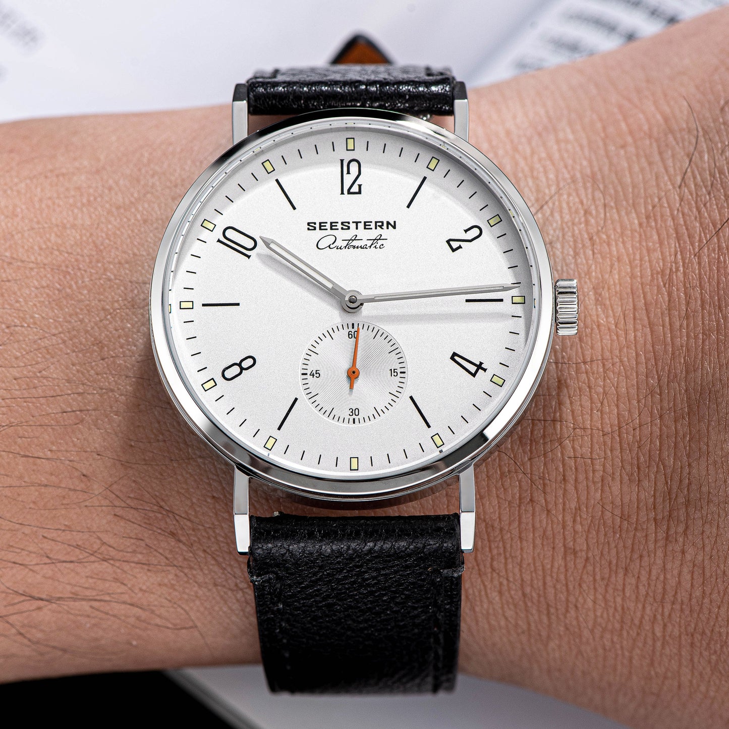 Seestern Automatic S382 38mm White Dial Classic Automatic Watch