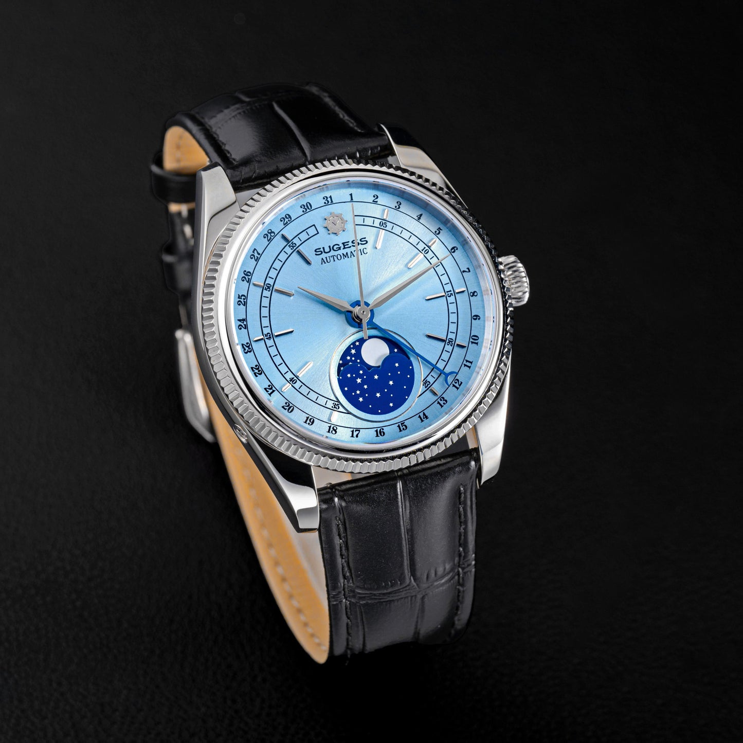 MoonPhase Master S452 Stainless-Steel Light Blue Dial