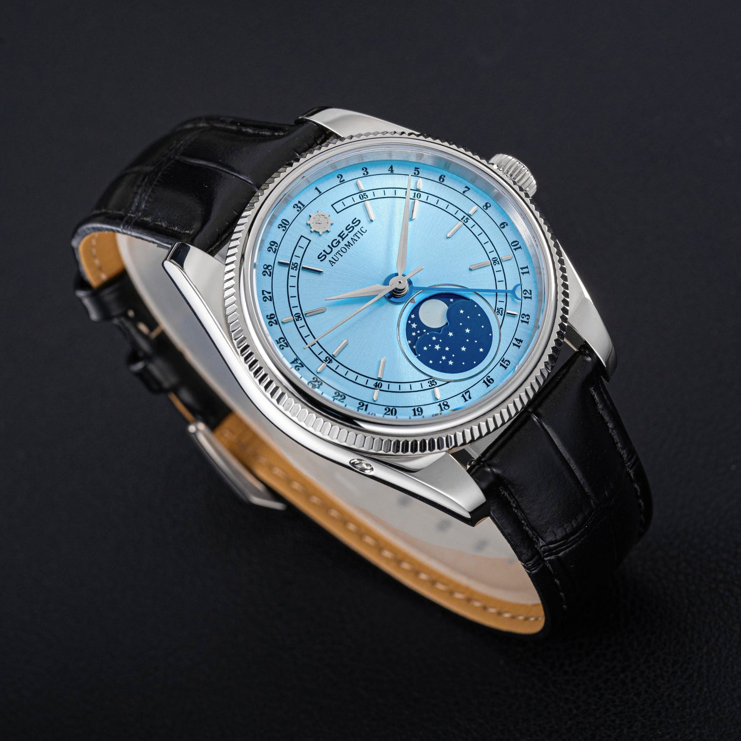 MoonPhase Master S452 Stainless-Steel Light Blue Dial