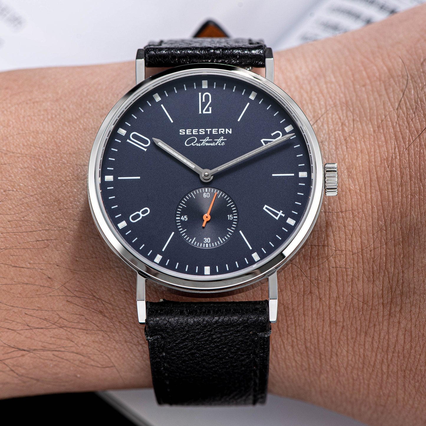 Seestern Automatic S382 38mm Deep Blue Dial Classic Automatic Watch