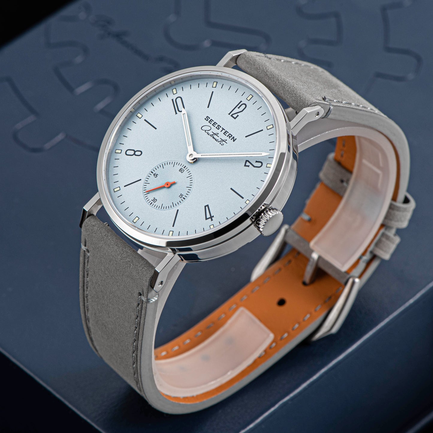 Seestern Automatic S382 38mm Light Blue Dial Classic Automatic Watch