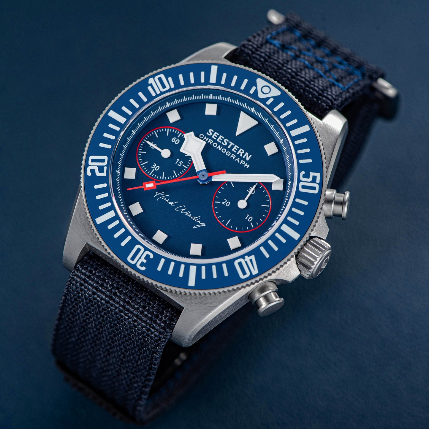 Seestern Chrono S445 Chronograph Blue Dial ST19 Movement