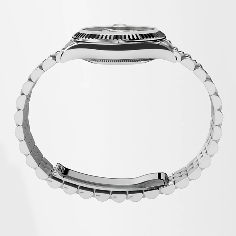 Automatic Classic S447 Black Dial Crystal Indices Fluted Bezel Jubilee Bracelet ST2130