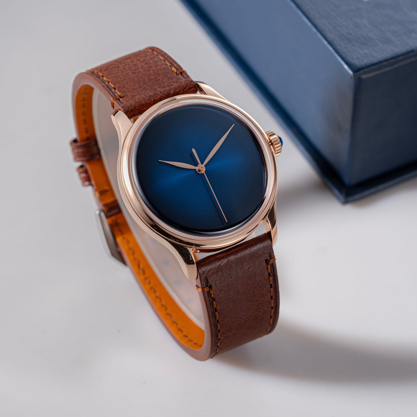 Heritage S455 Blue Dial Rose Gold Automatic