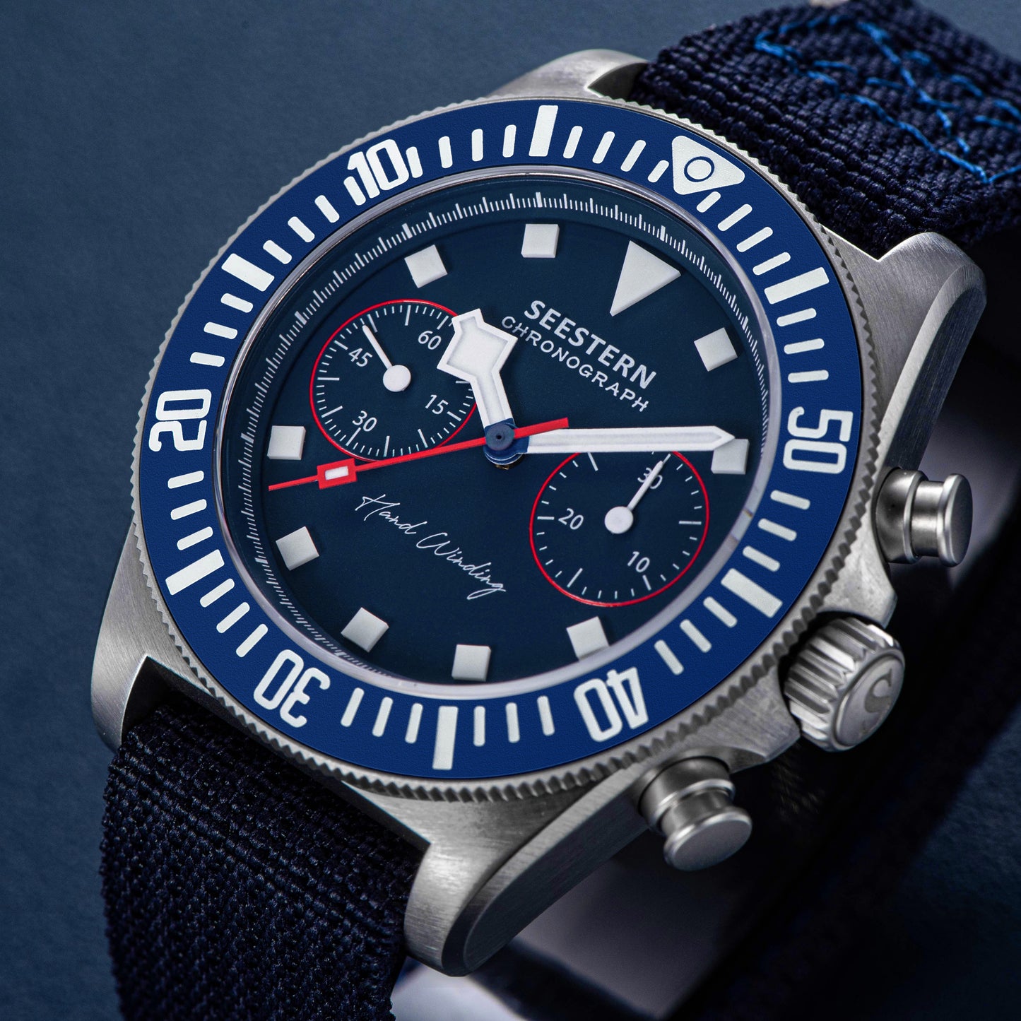 Seestern Chrono S445 Chronograph Blue Dial ST19 Movement