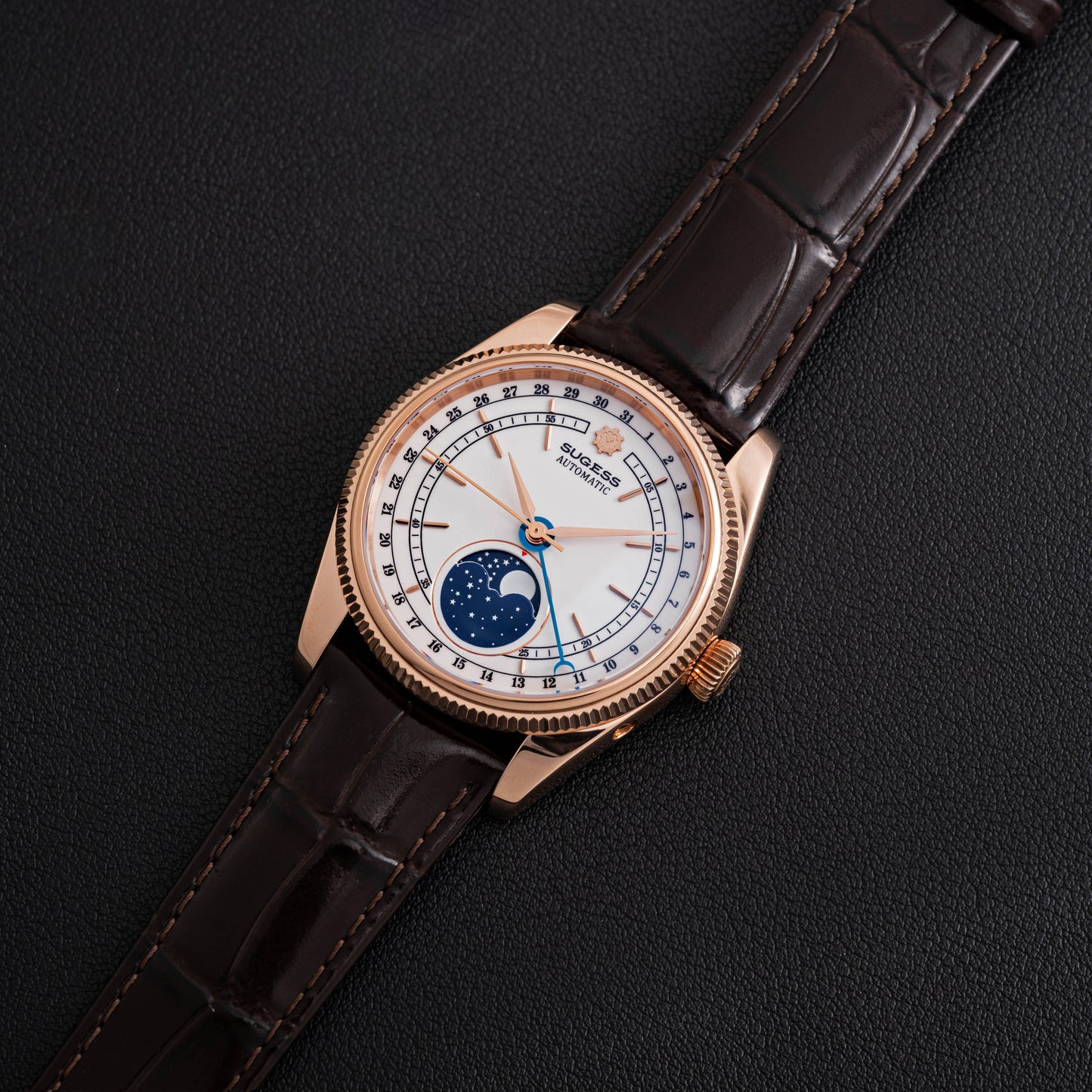 MoonPhase Master S452 Rose Gold White Dial