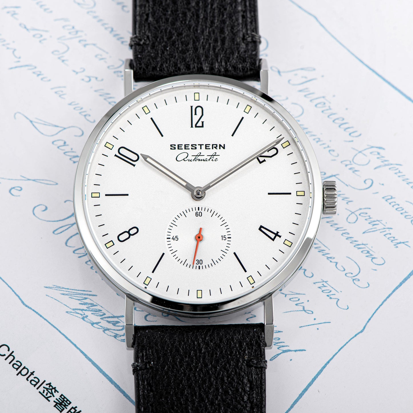 Seestern Automatic S382 38mm White Dial Classic Automatic Watch