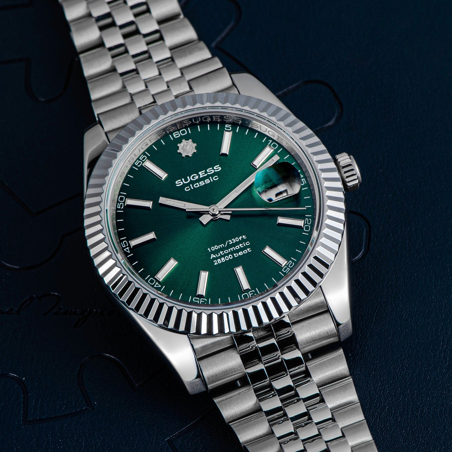 Automatic Classic S448 Green Dial Fluted Bezel Jubilee Bracelet ST2130