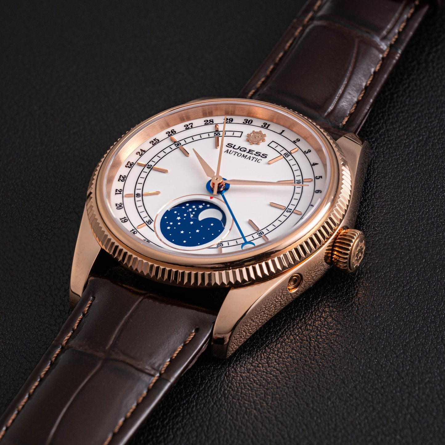 MoonPhase Master S452 Rose Gold White Dial