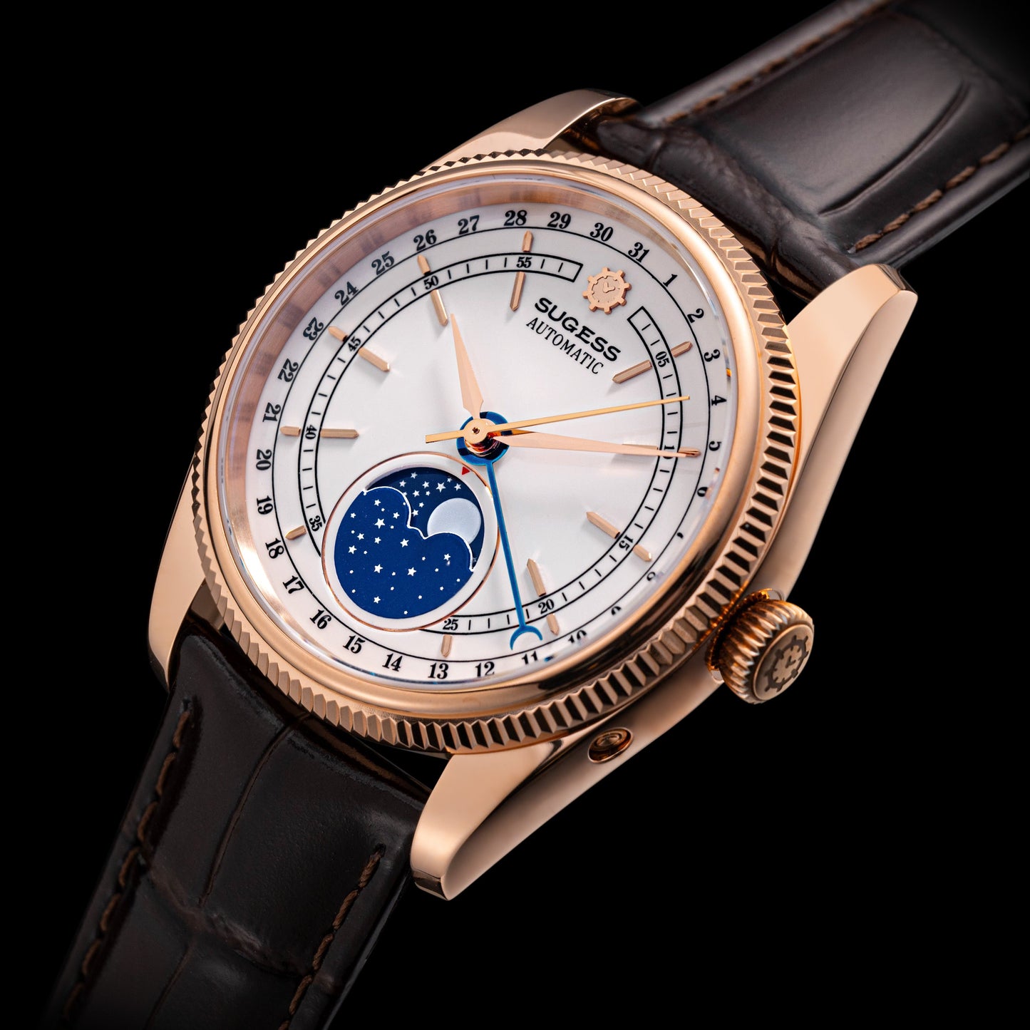 MoonPhase Master S452 Rose Gold White Dial
