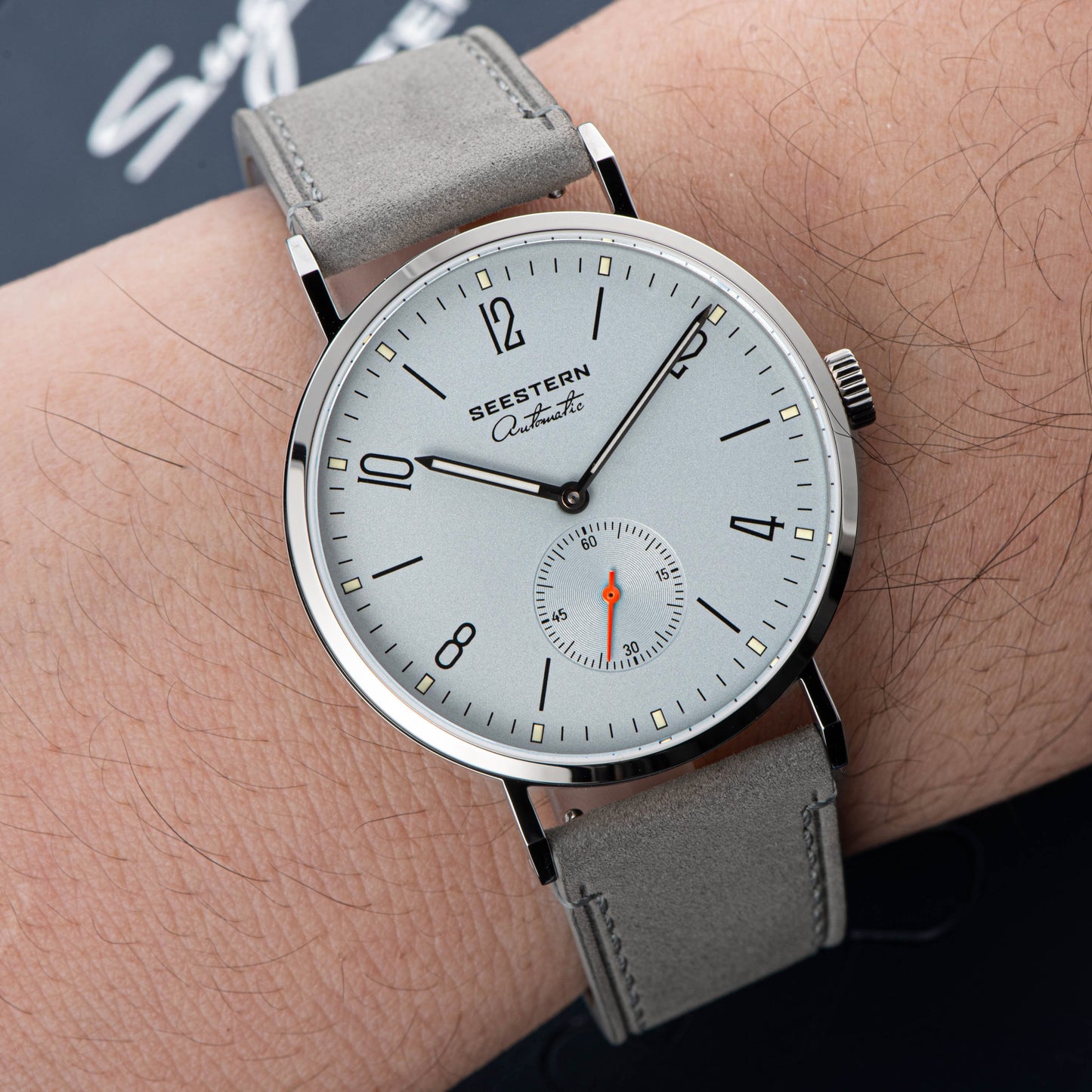 Seestern Automatic S382 38mm Light Blue Dial Classic Automatic Watch