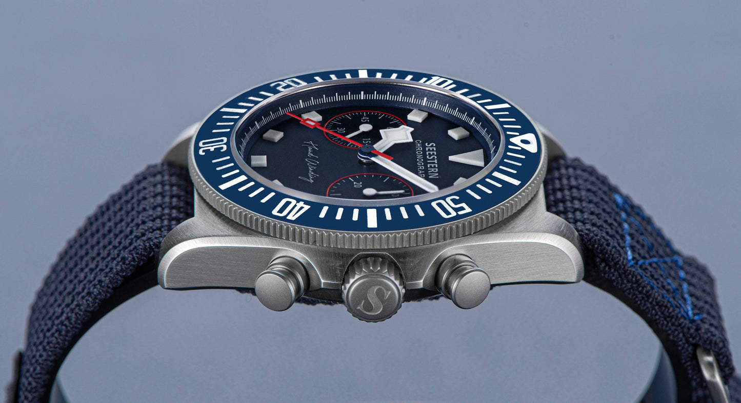 Seestern Chrono S445 Chronograph Blue Dial ST19 Movement