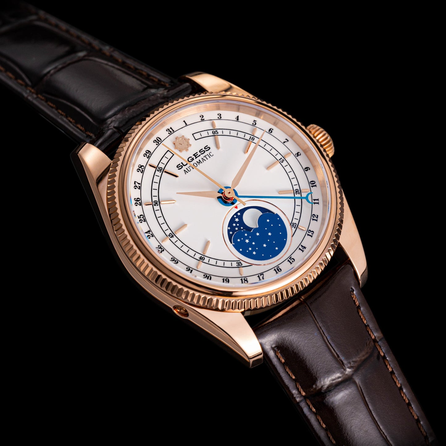 MoonPhase Master S452 Rose Gold White Dial