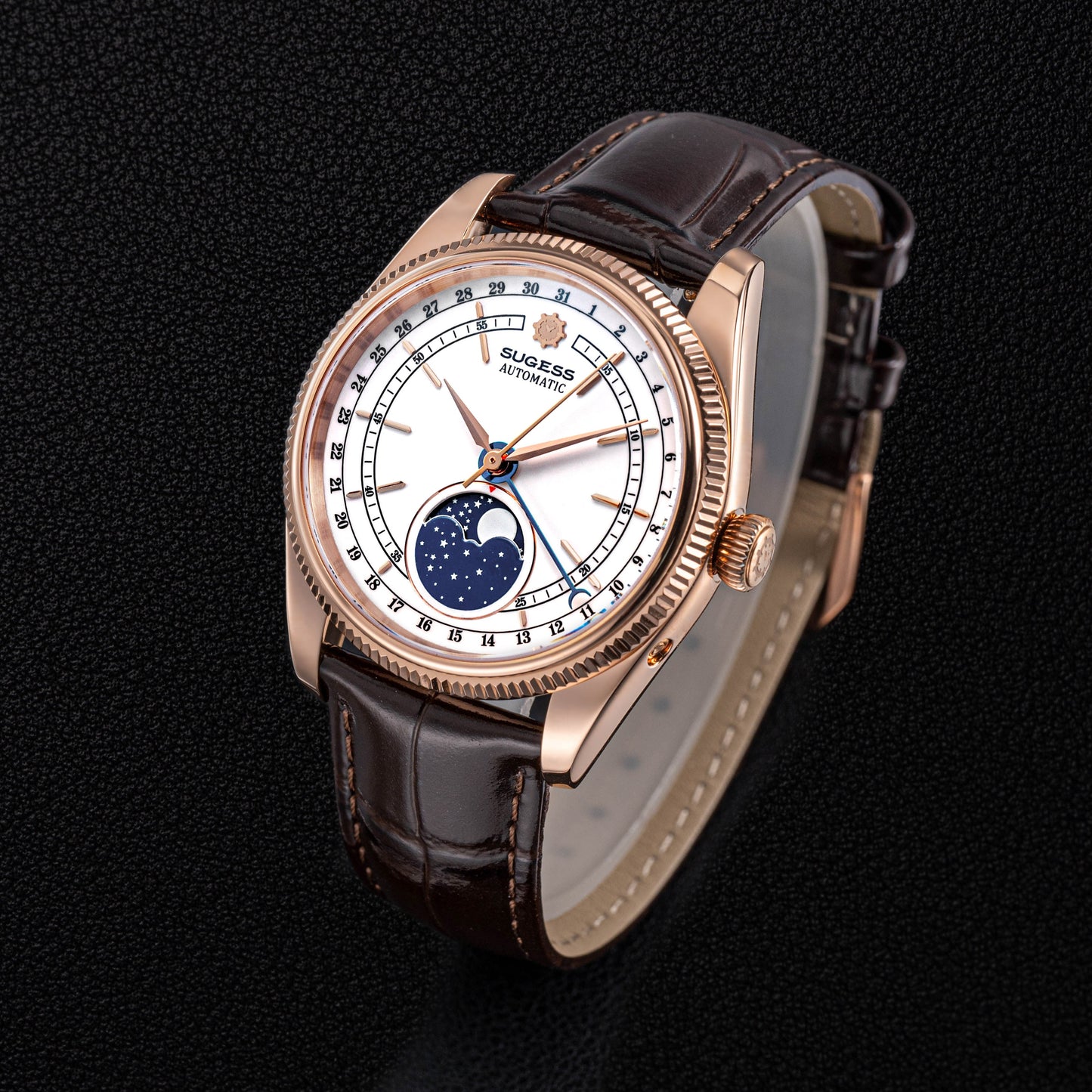 MoonPhase Master S452 Rose Gold White Dial