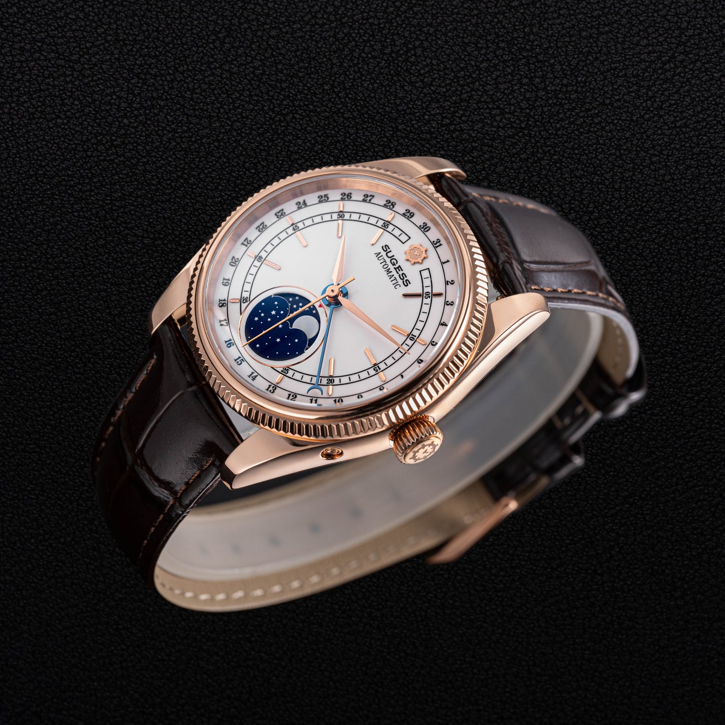 MoonPhase Master S452 Rose Gold White Dial