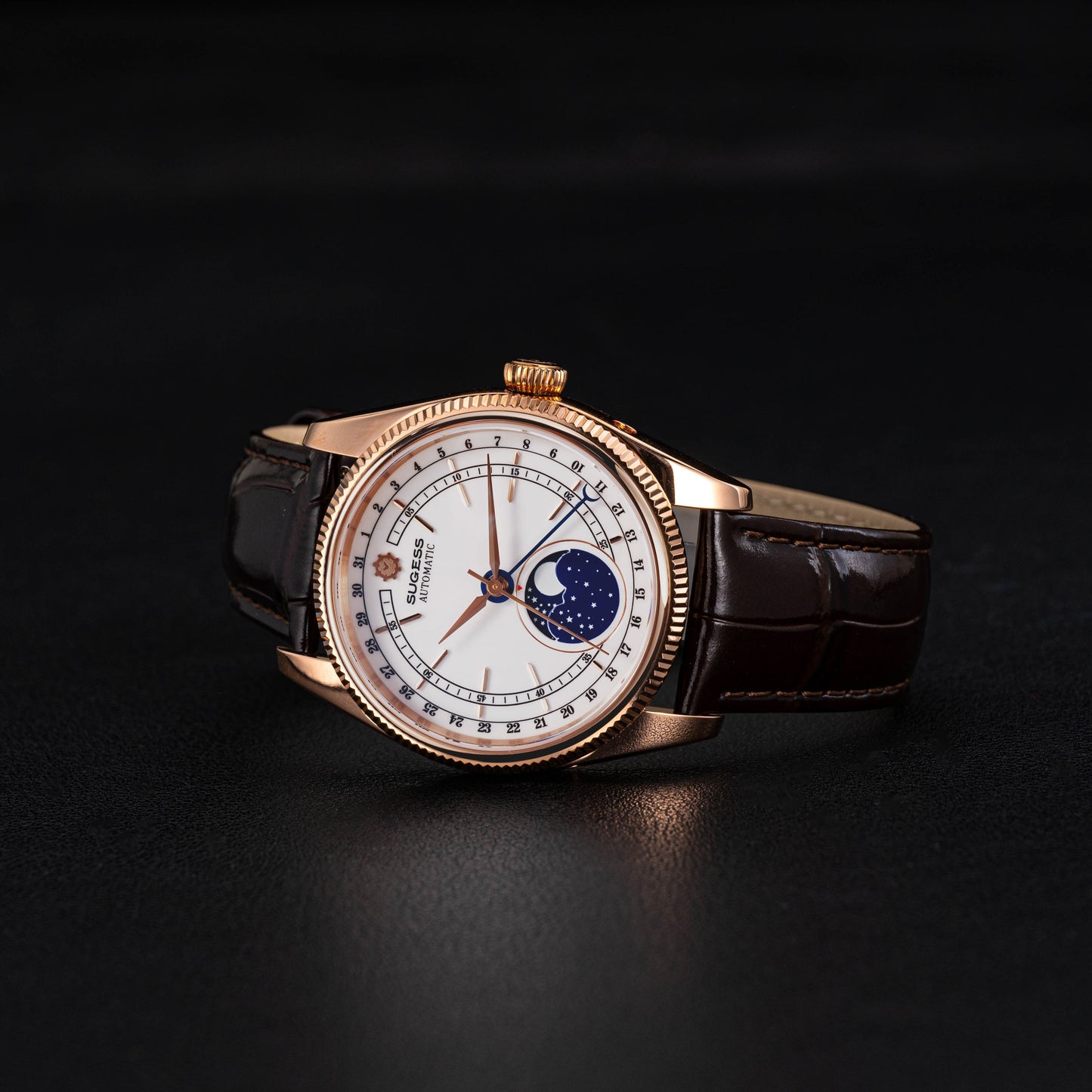 MoonPhase Master S452 Rose Gold White Dial