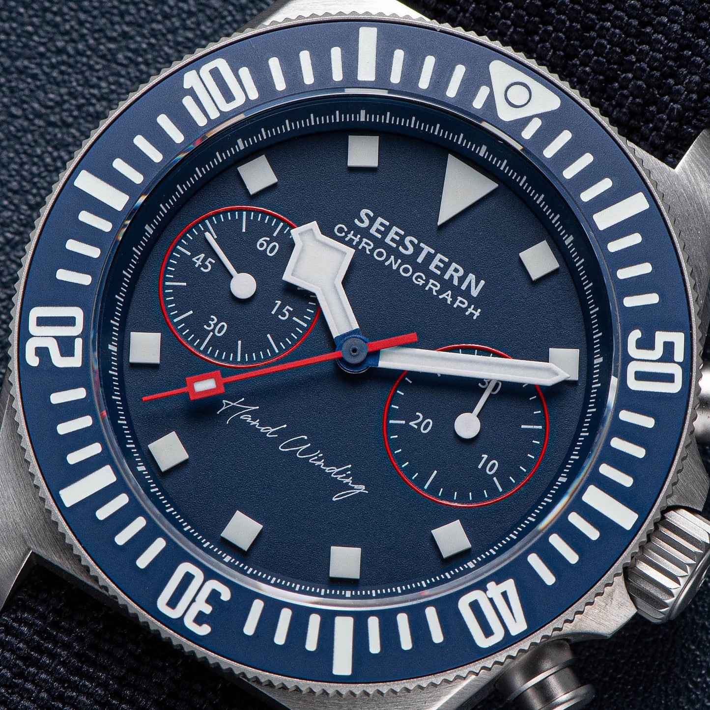 Seestern Chrono S445 Chronograph Blue Dial ST19 Movement