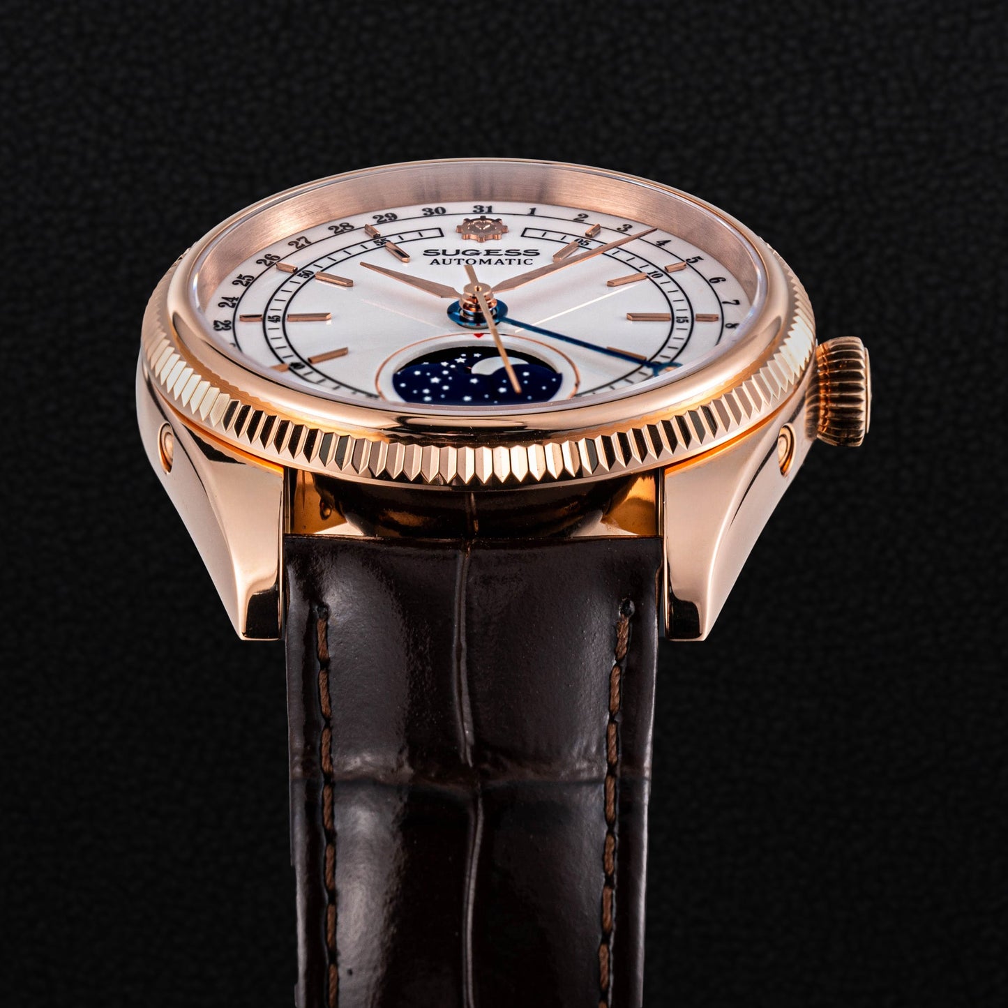 MoonPhase Master S452 Rose Gold White Dial