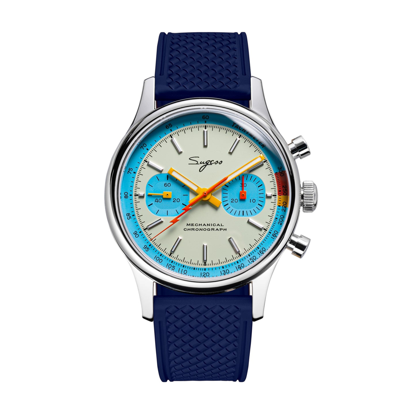 Chrono Heritage S387 Light Blue Dial Orange Lightning V2