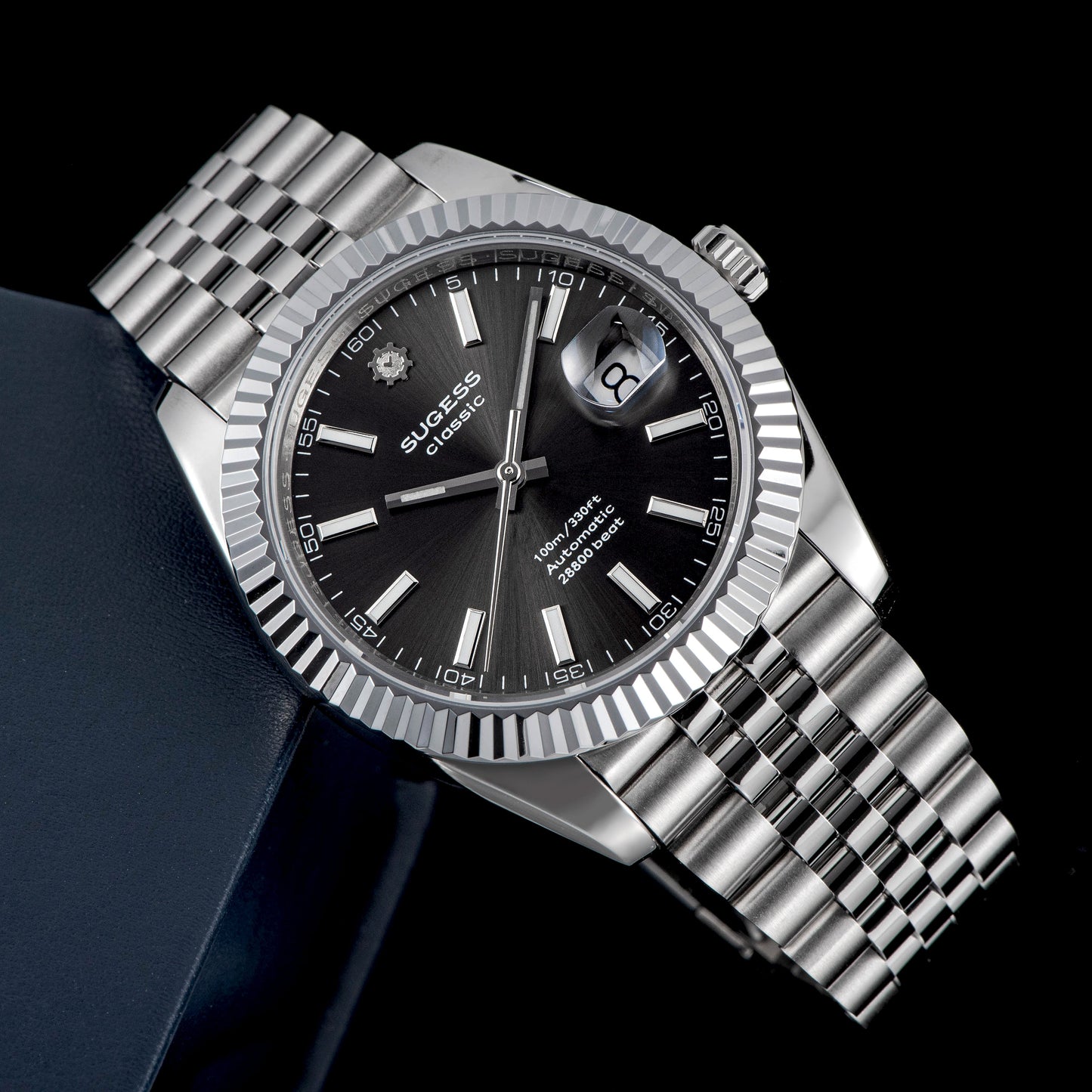 Automatic Classic S448 Grey Dial Fluted Bezel Jubilee Bracelet ST2130