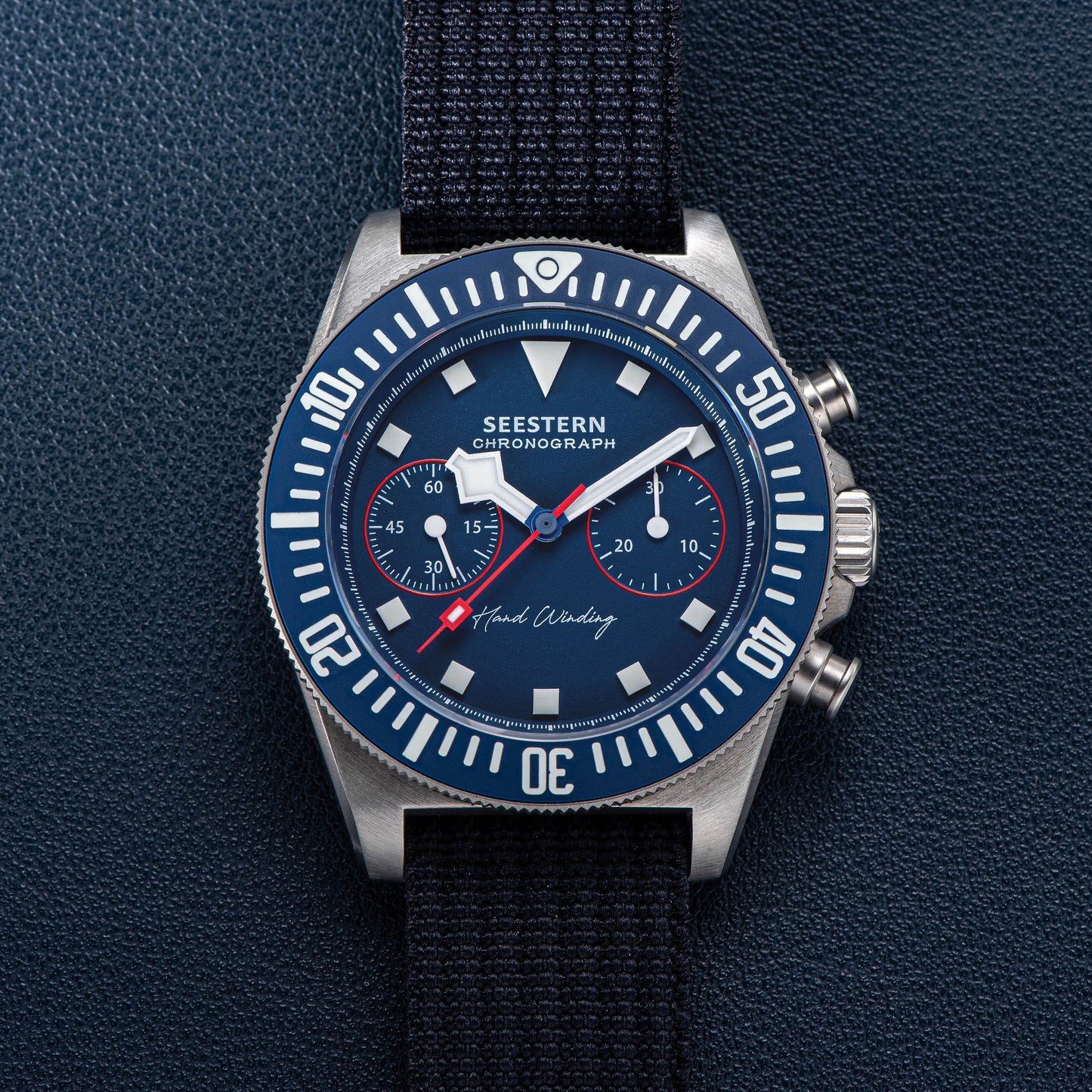 Seestern Chrono S445 Chronograph Blue Dial ST19 Movement