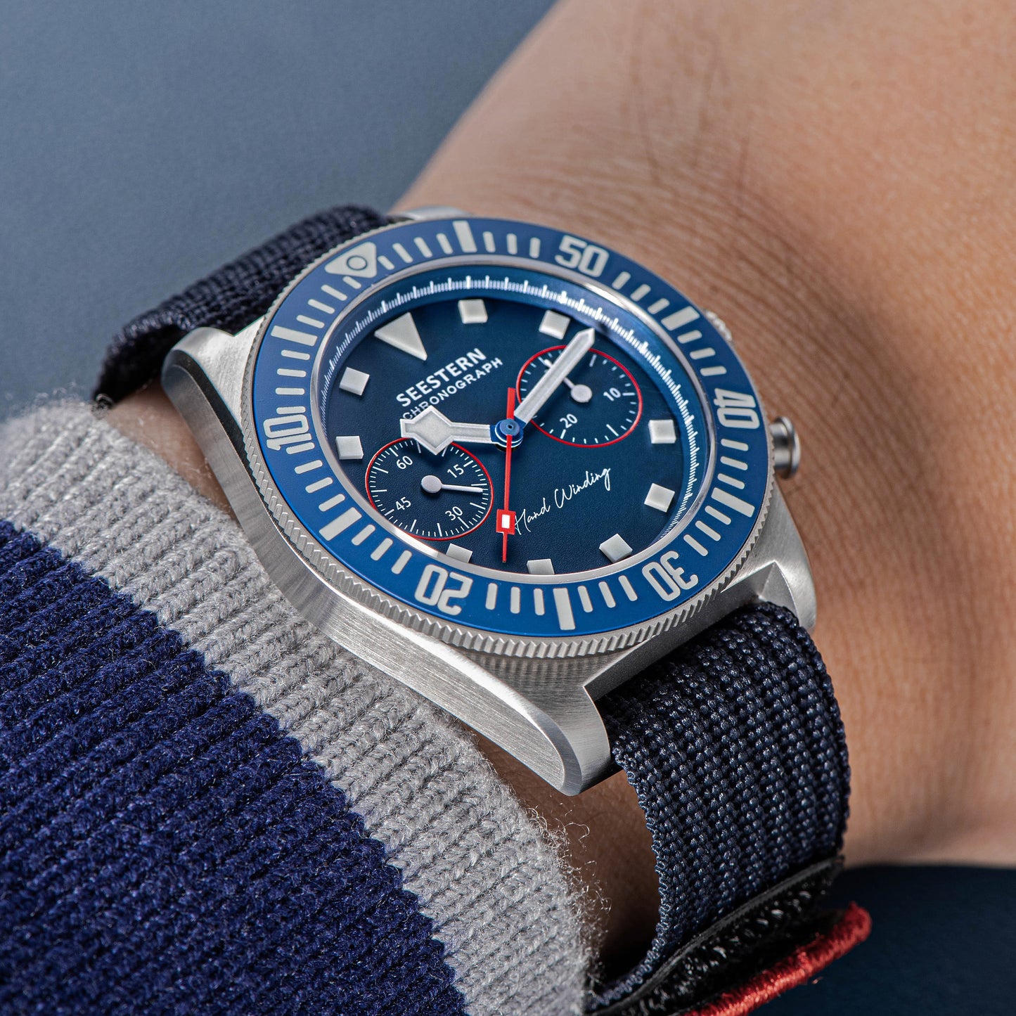 Seestern Chrono S445 Chronograph Blue Dial ST19 Movement